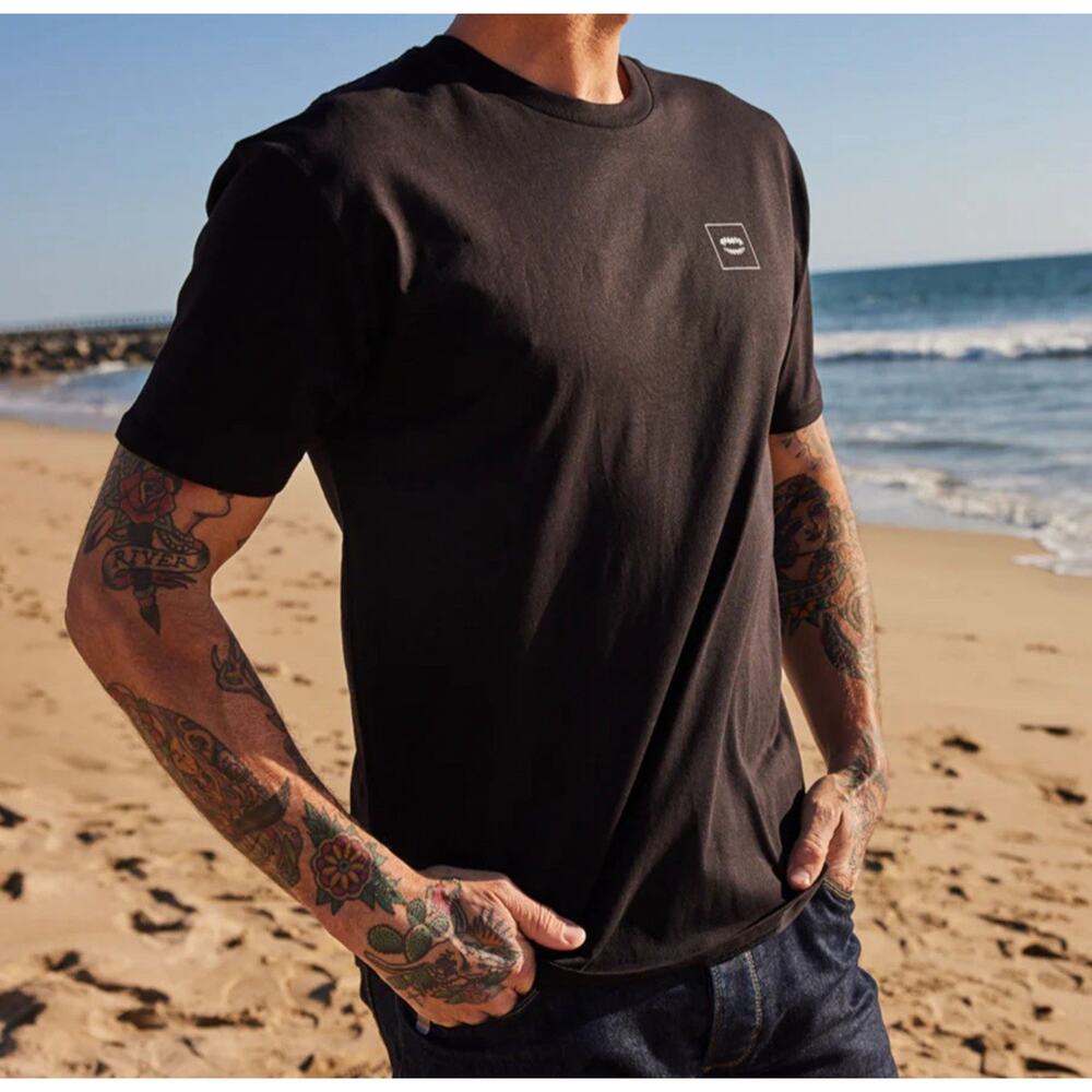 Chomp T Shirt Short Sleeve 100% Cotton Skeleton Graphic Crew Neck Brown